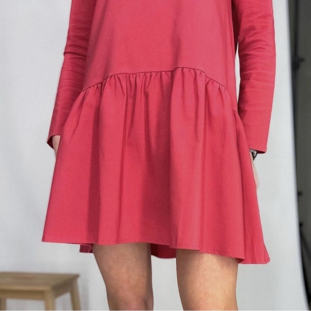 Zara Vibrant Pink Long Sleeve Dress